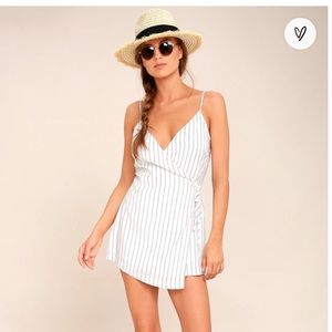 Lulus’s striped white romper